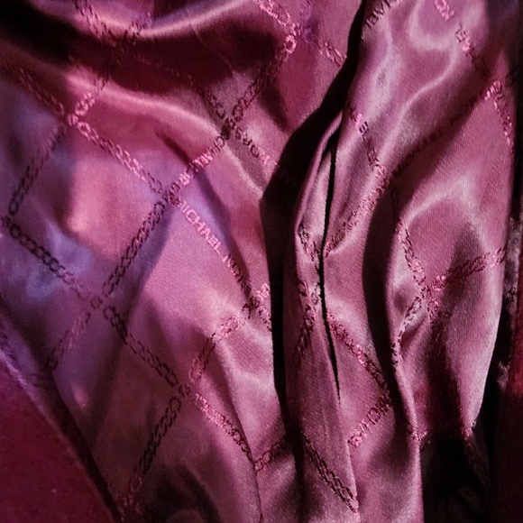 Michael Kors Women’s Asymmetric Wool Blend Wrap Coat Dark Brandy - Size XS - Picture 3 of 3